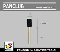 Paquete de 25 cepillos de espuma de 1 pulgada con mangos de madera, ideal para arte, barnices, acrílicos, manchas, manualidades - Arteztik
