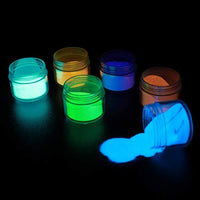 Seisso Polvo de pigmento que brilla en la oscuridad con lámpara, 12 colores de larga duración, tinte autobrillante, resina epoxi en polvo luminoso para arte de uñas DIY, pintura acrílica Slime, arte fino y manualidades, festivales, fiesta temática, Hallow - Arteztik
