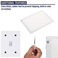 Caja de luz LED para trazado - Nuevo modelo 2020 - Almohadilla de luz ultra fina con brillo ajustable. Viene con cable USB, adaptador, papel de rastreo y clip. - Arteztik
