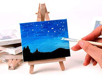 Mont Marte Mini caballete y mini lienzo de 2.4 x 3.1 in para pintar dibujo artesanal, bonito juego de arte contiene 36 lienzos y caballetes - Arteztik
