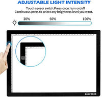 DONPODER 2G A4 caja de luz para trazado y dibujo con marco resistente Duarable, almohadilla de luz regulable para pintura de diamante, cuadro de luz, cuadro de luz para dibujar animación Stencilling - Arteztik
