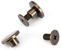 Paquete de 20 juegos remaches de uñas de tornillos de cabeza plana botón Stud, bronce Leathercraft de latón, bricolaje decoración de zapatos de Craft de metal remaches para cinturón bolsa de correa de piel, 8mm - Arteztik
