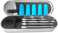 Juego de herramientas de acero inoxidable para tallar cera de 6 piezas, contenedor de silicona y estuche de transporte de metal protector incluido. - Arteztik
