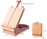 Louise Maelys Caballete de mesa de madera de haya, caballete de arte para pintar lienzos, caballete de mesa para pintores, adultos y niños - Arteztik
