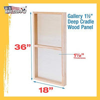 U.S. Art Supply - Tableros de madera de abedul de 18.0 in x 47.9 in de profundidad (2 unidades) - Lienzo de pared de madera de profundidad para artista, pintura de medios mixtos, acrílico, aceite, encáustico - Arteztik
