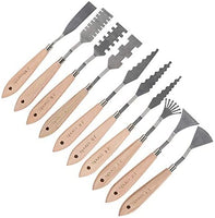 CONDA herramientas de pintura para cuchillos de paleta, mango de madera para cuchillos de metal - Arteztik
