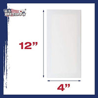 U.S. Art Supply - Lienzo estirado de 3.9 x 11.8 in, 12 onzas, imprimado, paquete de 6, profesional blanco en blanco de 0.7 in, perfil pesado, Gesso sin ácidos, paquete a granel, pintura, vertido de acrílico, pintura al óleo - Arteztik
