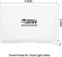 Artify - Juego de bocetos de acuarela para acuarela, 24 colores surtidos con 3 pinceles, juego de sartenes de acuarela perfecto para pinturas y dibujos animados, kit de acuarela de viaje mini - Arteztik
