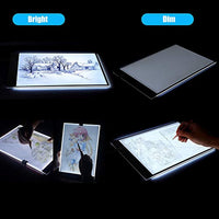 A4 LED Tracing Light Pad, Portable LED Artcraft Tracing Light Board Light Box Control de brillo con USB Power para niños artistas animación dibujo - Arteztik
