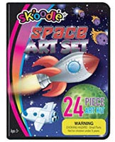 24 Pieces Art Set Mini-Pirate & Mini-Space Educational Art Set - for Drawing, Painting & More in a Compact, Portable Case | Professional Art Kit for Kids, Teens & Adults | Pack of 2 - Ages 6-12 - Arteztik
