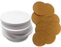 Azulejos de cerámica para manualidades, 12 azulejos redondos blancos sin esmaltar de 3.9 in con almohadillas de corcho, para tinta de alcohol o para verter acrílico, hacer tus propios posavasos, mosaicos, proyectos de pintura, Decoupage - Arteztik
