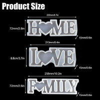Hawiton Silicone Casting Molds, Resin Molds DIY Crafts Letter Home，Love & Family Resin Word Sign Molds, Epoxy Resin Casting Molds Model DIY Home Decoration Gift - Arteztik
