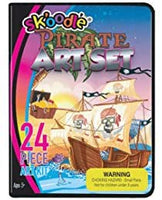 24 Pieces Art Set Mini-Pirate & Mini-Space Educational Art Set - for Drawing, Painting & More in a Compact, Portable Case | Professional Art Kit for Kids, Teens & Adults | Pack of 2 - Ages 6-12 - Arteztik
