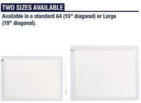 Caja de luz LED para trazado - Nuevo modelo 2020 - Almohadilla de luz ultra fina con brillo ajustable. Viene con cable USB, adaptador, papel de rastreo y clip. - Arteztik
