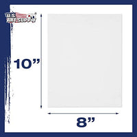 US Art Supply lona elástica sin ácido, de calidad, supervaliosa, de 8 x 10 pulgadas, paquete de 10, yeso de excelente perfil, paquete de supervalor de 10 lonas - Arteztik
