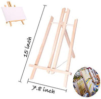 Kit de pintura acrílica para lienzo, kit de pintura con caballete de madera, lienzos de 8 x 10 pulgadas, 12 pinturas lavables no tóxicas para dibujo, pintura de lienzo para niños - Arteztik
