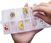 Molde Domino para Dominó de resina para moldes de fundición para bricolaje Craft Jewelry Making Tools 28 cavidades molde de silicona (blanco) - Arteztik
