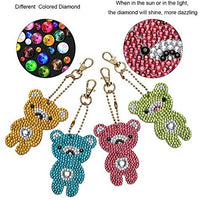 Soleebee - Juego de 10 llaveros de pintura con diamantes 5D para hacer mosaicos, con colgante de doble cara y brillantes de cristal, ideal como regalo (crema de fruta/hielo) - Arteztik
