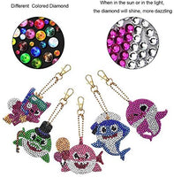 Soleebee - Juego de 10 llaveros de pintura con diamantes 5D para hacer mosaicos, con colgante de doble cara y brillantes de cristal, ideal como regalo (crema de fruta/hielo) - Arteztik
