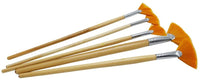 ZHOUXINXING - Juego de 5 cepillos de madera de nailon con forma de abanico para pintar y dibujar - Arteztik
