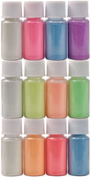Biutee The Dark Pigment Powder con lámpara UV 12 colores 0.7 oz resina epoxi color pigmento tintes para bricolaje Slime, pintura acrílica, arte de uñas, pintura, manualidades - Arteztik
