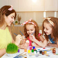 DUGATO Juego de pinceles de pintura, 2 paquetes/20 pinceles de nailon con punta redonda con 5 paletas de pintura para acrílico acuarela aceite Gouache esmalte o fiesta de cumpleaños pintura - Arteztik
