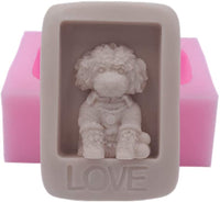 Moldes de silicona 3D para jabón de perro, moldes para velas de chocolate, pasteles, fondant, pasteles, perros, moldes - Arteztik
