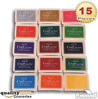 QIroseonly - Almohadillas de tinta para dedos, 15 unidades, para niños, lavables, para sellos de goma, papel, álbumes de recortes, tela de madera - Arteztik
