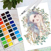 Set de pintura de acuarela para niños, suministros de arte, regalos de pintura para artistas, adultos, adolescentes, juego de 24 colores vibrantes surtidos con pinceles de acuarela, paleta y estuche de almacenamiento duradero - Arteztik
