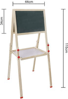 Caballete de madera de doble cara para niños, resistente, independiente, para dibujar, arte, caballete para niños, altura ajustable, pizarra magnética y pizarra blanca - Arteztik
