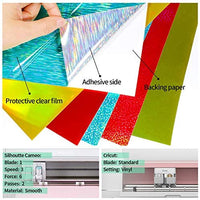 Paquete de hojas de vinilo adhesivas, 12.0 x 12.0 in, ultra mate, paquete de vinilo autoadhesivo permanente en 6 colores para Cricut y Cameo (con 1 papel de transferencia) - Arteztik
