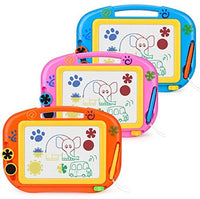 KIKOOTOYS - Divertido tablero magnético de dibujo para niños - Magna Doodle Board con borrable, juguetes para niños pequeños bocetos de escritura colorida borrable, juguete educativo para niños (azul) - Arteztik
