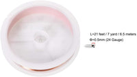 Uxcell alambre de cobre para manualidades, calibre 24, 0.020 in de diámetro. Alambre de metal flexible rojo para manualidades de bricolaje, rollo de 3 - Arteztik
