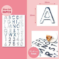 Besecraft - Pegatinas para cartas, gruesas, letras de papel de aluminio, pegatinas de letras de espuma, para álbumes de recortes, letras más gruesas, pegatinas de cartulina, 3 paquetes surtidos de 3 dimensiones - Arteztik
