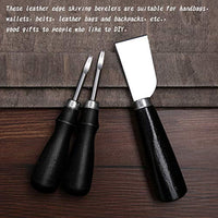 Beveler de borde de cuero, cuchillo de corte de cuero, biselado de corte de borde, herramientas de trabajo de cuero con mango de madera para bricolaje artesanía de cuero - Arteztik
