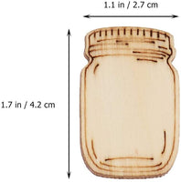 Amosfun - 30 piezas de madera para tarros de masón, adornos de manualidades para manualidades, manualidades - Arteztik
