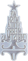 Szecl - Molde de silicona para decoración de mesa de Navidad con texto en inglés "We Wish You A Merry Christmas Letter Word" - Arteztik
