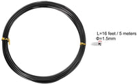 Uxcell Alambre de aluminio de 16 pies de diámetro 0.059 in de alambre de metal flexible negro para manualidades DIY Artes Artesanía 2 piezas - Arteztik
