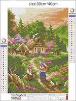 Kit de pintura de diamante 5D con perforación completa, paisaje campestre, pintura de bordado con diamantes de imitación, arte para decoración de pared del hogar, 12 x 16 pulgadas - Arteztik
