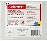 Arcilla natural de secado al aire Craftsmart, color blanco, 10 libras, arcilla de modelado multiusos para esculpir, modelar y lanzar a mano, no tóxica - Arteztik
