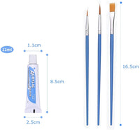 Juego de pintura acrílica, NASUM 24 tubos de colores de 0.4 fl oz y 6 pinceles de pintura, juego de arte para niños, estudiantes, principiantes, artistas, suministros de manualidades, pintura de cerámica, vidrio, madera, tela, lienzo - Arteztik
