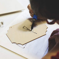 Caydo - Placa rectangular de madera con cuerda de yute para pirografía, pintura, escritura y decoración (8 unidades, 9.0 x 6.0 in) - Arteztik
