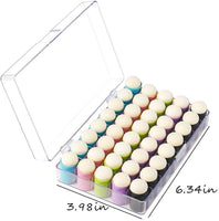 40 esponjas de dedo duraderas, almohadilla de tinta para estampado, cepillo con caja de almacenamiento para pintura, dibujo, tinta, tiza (colorido) - Arteztik
