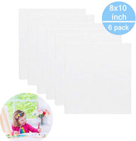 Kit de pintura acrílica para lienzo, kit de pintura con caballete de madera, lienzos de 8 x 10 pulgadas, 12 pinturas lavables no tóxicas para dibujo, pintura de lienzo para niños - Arteztik
