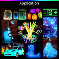 12 Color Glow in The Dark Pigment Powder, Premium Quality Luminous Powder with Lamp,0.7oz Each (Total 8.4oz) - Arteztik

