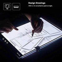 Onlylife - Almohadilla de luz LED A3 para pintura de diamantes, ultradelgada, para trazar manualidades, luz de mesa, USB, luz LED ajustable, para artistas, dibujo, dibujo, dibujo, animación - Arteztik
