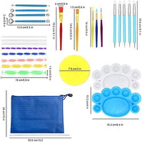 Mandala Dotting Tools, juego de 39 piezas de herramientas de punteado con una bolsa de almacenamiento azul con cremallera, impermeable, herramienta de pintura de puntos para pintura de roca, puntos de uñas y dibujo artístico - Arteztik
