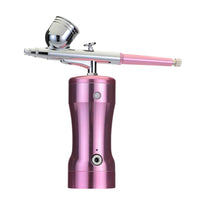 Snefe - Kit de aerógrafo, mini pistola compresora de aire, recargable, portátil, multiusos, pluma de aire con aguja de 0.012 in para maquillaje, tatuaje, decoración de uñas, coche, pintura, tarta, US, Rosado - Arteztik
