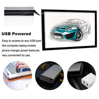 Kimfly - Tablero de luz LED A4 para trazar con diamantes, ultradelgado, con luz LED para fotocopiadora, USB y LED, color negro - Arteztik
