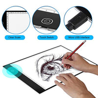 A4 LED Tracing Light Pad, Portable LED Artcraft Tracing Light Board Light Box Control de brillo con USB Power para niños artistas animación dibujo - Arteztik
